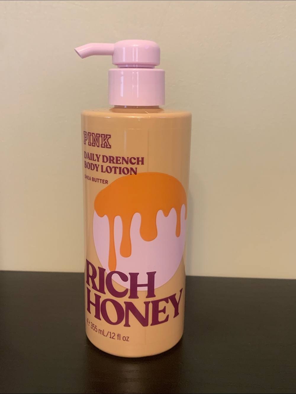 PINK Victoria's Secret Rich Honey Daily Drench Body Lotion - Pink & Orange